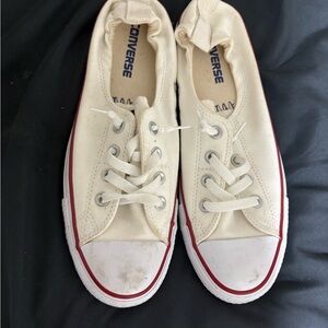 Converse Kids Off-White Canvas Sneakers